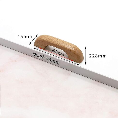 Wood Drawer Knobs Pulls Handles, Wooden Handles Pull,2 pcs Wardrobe Drawer Handle, Knobs Pulls with Mounting Screws in Saudi Arabia