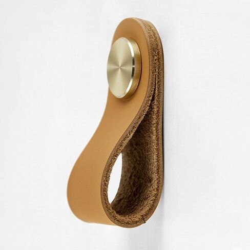 Leather Cabinet Pulls, 4Pcs Single Hole/128Mm Pitch Leather Handle Wardrobe Drawer Furniture Handles in Saudi Arabia