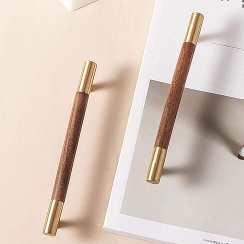 Wood Drawer Knobs Pulls Handles, Wooden Pull,Drawer Handle Pull,Solid Brass Walnut Handle Cabinet Doors Handles in Saudi Arabia
