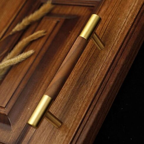 Wood Drawer Knobs Pulls Handles, Wooden Pull,Drawer Handle Pull,Solid Brass Walnut Handle Cabinet Doors Handles in Saudi Arabia