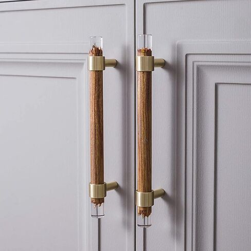 Wood Drawer Knobs Pulls Handles, Wooden Handles Pulls,Drawer Handle Pull,2 pcs Knobs T Bar Cupboard Handles in Saudi Arabia