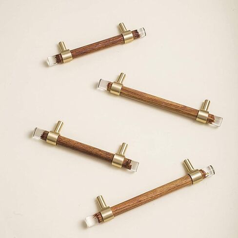 Wood Drawer Knobs Pulls Handles, Wooden Handles Pulls,Drawer Handle Pull,2 pcs Knobs T Bar Cupboard Handles in Saudi Arabia