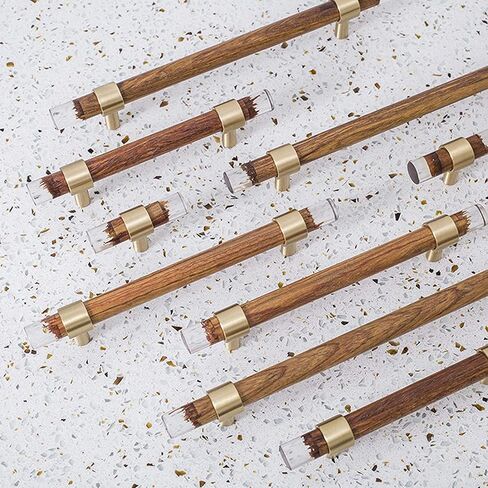 Wood Drawer Knobs Pulls Handles, Wooden Handles Pulls,Drawer Handle Pull,2 pcs Knobs T Bar Cupboard Handles in Saudi Arabia