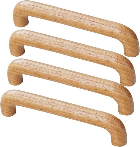 Wood Drawer Knobs Pulls Handles, Wooden Handles Pull,Drawer Handle,4 pcs Wood Wardrobe Pulls Bow Shaped Log Handle in Saudi Arabia