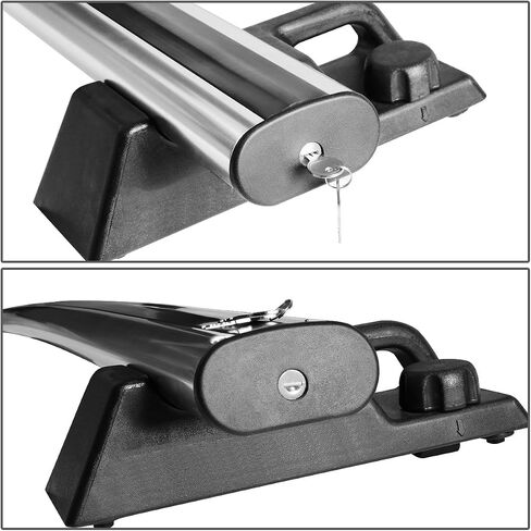 Auto Dynasty Pair Aluminum OE Style Roof Rack Top Cross Bars w/Lock & Keys Compatible with Hummer H2 03-09 in Kuwait
