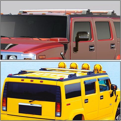 Auto Dynasty Pair Aluminum OE Style Roof Rack Top Cross Bars w/Lock & Keys Compatible with Hummer H2 03-09 in Kuwait