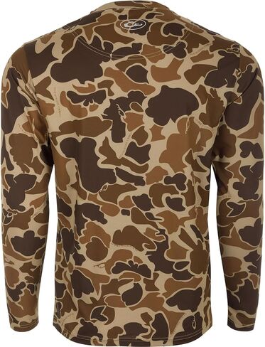 تي شيرت Drake Waterfowl للشباب للجنسين EST Camo Performance DW1905 للاستخدام الخارجي بعامل حماية من أشعة الشمس 50+ خفيف الوزن وأكمام طويلة in Saudi Arabia