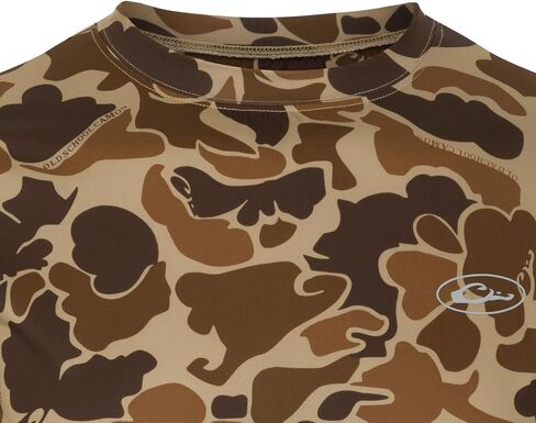 تي شيرت Drake Waterfowl للشباب للجنسين EST Camo Performance DW1905 للاستخدام الخارجي بعامل حماية من أشعة الشمس 50+ خفيف الوزن وأكمام طويلة in Saudi Arabia