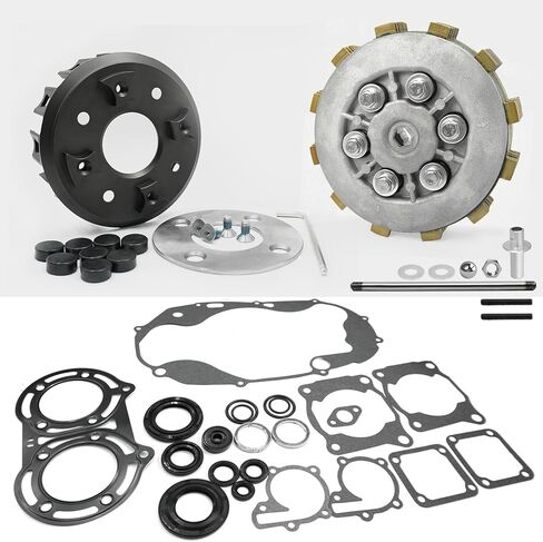 Clutch Assembly & CNC Basket & Friction Steel Plates Pusher Kit Compatible with Yamaha Banshee 350 YFZ350 1987-2006 RZ350 1984-1985 in Saudi Arabia