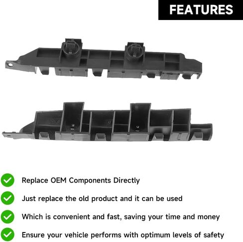 1 Pair Left and Right Side Front Bumper Bracket Bumper Retainer Support - Compatible for Honda Accord 2.4L L4 - Gas, 3.0L V6 - Gas 2003-2005 - Replace Part 71193-SDA-A01, 71198-SDA-A01 in Saudi Arabia
