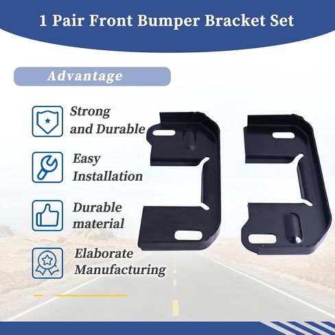 زوج واحد من دعامة المصد الأمامي FO1066177 9L3Z5D059AA متوافق مع Ford F-150 2009-2014│Lincoln Mark LT 2010-2014 استبدل 9L3Z5D058AA FO1067177 مسحوق فولاذي أسود مطلي in Saudi Arabia