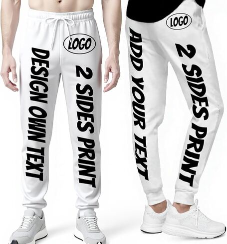 Custom Sweatpants for Unisex Custom Graphic Sweatpants Personalized Design Your Own Text Logo Image Pants for Gift in Saudi Arabia