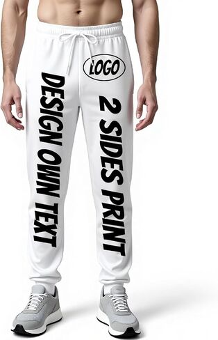Custom Sweatpants for Unisex Custom Graphic Sweatpants Personalized Design Your Own Text Logo Image Pants for Gift in Saudi Arabia