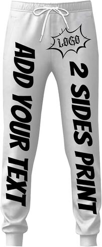 Custom Sweatpants for Unisex Custom Graphic Sweatpants Personalized Design Your Own Text Logo Image Pants for Gift in Saudi Arabia