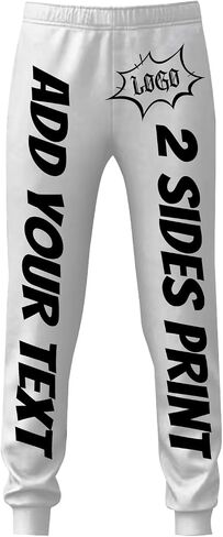 Custom Sweatpants for Unisex Custom Graphic Sweatpants Personalized Design Your Own Text Logo Image Pants for Gift in Saudi Arabia