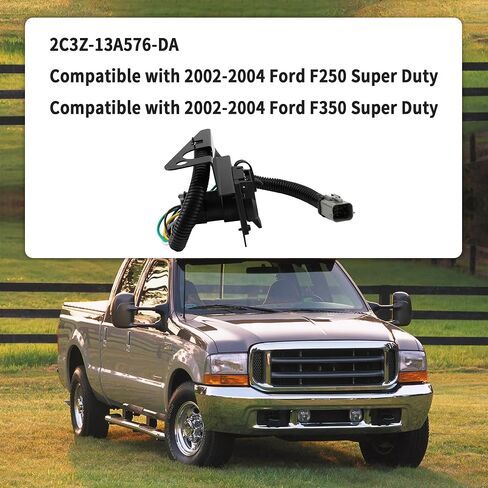 4 & 7 Pin Trailer Tow Wiring Harness Plug Assembly Compatible with 1999-2001 Ford F250 F350 Super Duty, Replace YC3Z-13A576-CA in Saudi Arabia