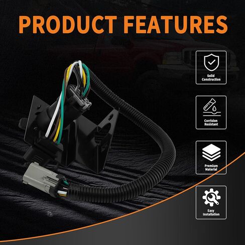 4 & 7 Pin Trailer Tow Wiring Harness Plug Assembly Compatible with 1999-2001 Ford F250 F350 Super Duty, Replace YC3Z-13A576-CA in Saudi Arabia