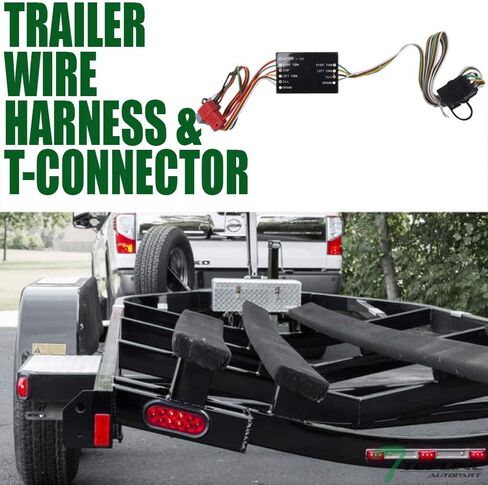 7422447047067 Compatible with 2005-2006 Chevy Equinox / 2006 Pontiac Torrent Trailer Hitch 4 Way Flat Wiring Harness T-Connector in Kuwait