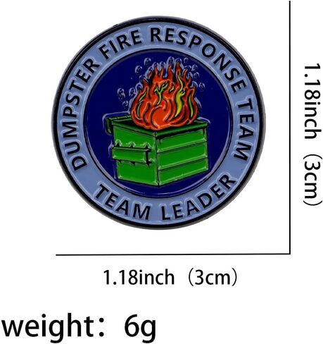 2Pcs/5Pcs Dumpster Fire Enamel Pins Response Team Alloy Badges for Jackets Hilarious Gifts for Coworkers Team Members in Saudi Arabia