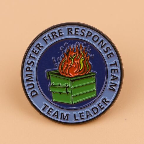 2Pcs/5Pcs Dumpster Fire Enamel Pins Response Team Alloy Badges for Jackets Hilarious Gifts for Coworkers Team Members in Saudi Arabia