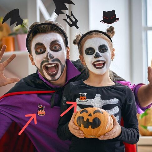 Halloween Pumpkin Cat Enamel Brooch Button Pin for Women Witch Hat Black Kitten Animal Pet Smile Face Lapel Brooches Pins Cute Festival Holiday Party Jewelry Gifts for Badge Backpacks Jacket Hats Bags in Saudi Arabia