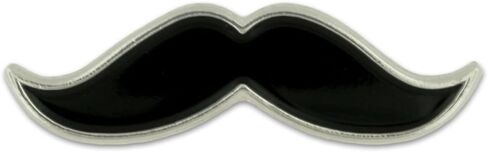 PinMart Hipster Mustache Trendy Cute Enamel Lapel Pin in Saudi Arabia