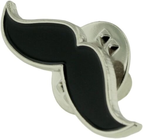 PinMart Hipster Mustache Trendy Cute Enamel Lapel Pin in Saudi Arabia
