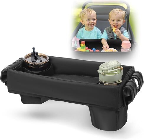 صينية للوجبات الخفيفة التي تمت ترقيتها لسلسلة Wonderfold Wagon W2 - وضع لعبة الأطفال - جوانب جلدية فو - من السهل التنظيف - حامل كوب أعمق - الجوانب المعززة in Saudi Arabia