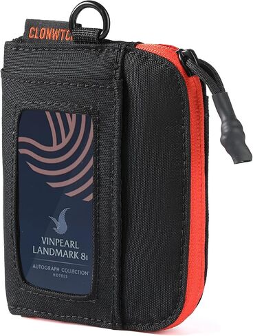 Coin Purse for Men, RFID Blocking 500D NYLON Minimalist Wallet with Zipper Pocket, ID Window & Key Holder, Small Change Pouch for Coins, Cash & Cards in Saudi Arabia