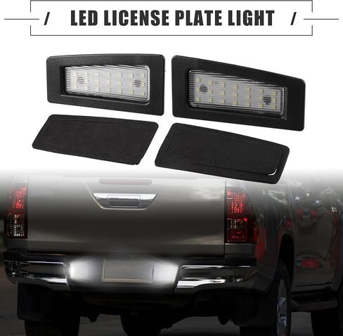 Motoforti LED لوحة ترخيص ضوء، LED لوحة ترخيص ضوء علامة مصباح، لمازدا 3 2014-2018، بلاستيك، رقم B45A51270، أسود، 2 قطعة in Saudi Arabia