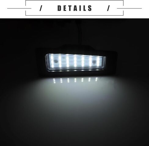 Motoforti LED لوحة ترخيص ضوء، LED لوحة ترخيص ضوء علامة مصباح، لمازدا 3 2014-2018، بلاستيك، رقم B45A51270، أسود، 2 قطعة in Saudi Arabia