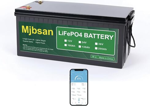 بطارية LiFePO4 بلوتوث 12 فولت 100 أمبير، مجموعة 31 بطارية ليثيوم 12 فولت، مدمجة في 100 أمبير BMS بطارية ليثيوم تصل إلى 15000 دورة عميقة مع حماية منخفضة الحرارة، لمحرك التصيد، RV، البطارية البحرية، الطاقة الشمسية in Saudi Arabia