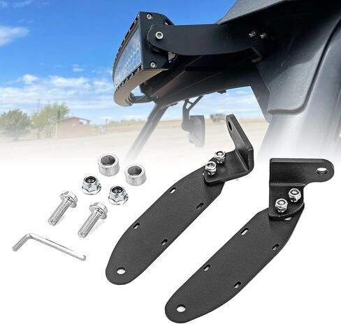 WSays Below Roof 42'' Curved/Straight Light Bar Pillar Mount Bracket Compatible with Polaris General 2016-up in Saudi Arabia