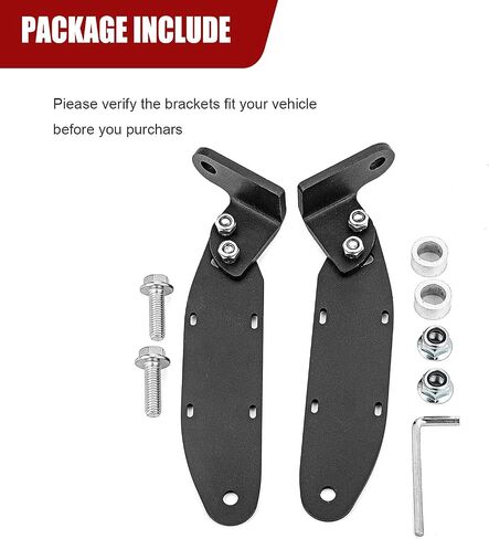 WSays Below Roof 42'' Curved/Straight Light Bar Pillar Mount Bracket Compatible with Polaris General 2016-up in Saudi Arabia