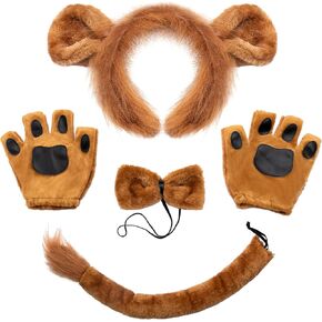 Spooktacular Creations Halloween Lion Accessories Set with Headband Ears and Tail, Lion Dalmatian Monkey Animal Costume Set in Saudi Arabia