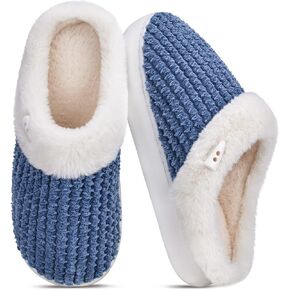 Fluffy Slippers for Women Cozy Memory Foam Slippers Women's Warm Comfy Slip On Anti-Skid House Shoes Indoor and Outdoor Great Gifts in Saudi Arabia