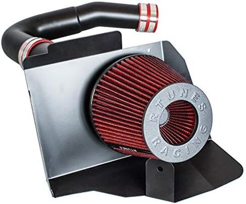 RTUNES RACING BLACK PIPE HEAT SHIELD COLD AIR INTAKE + FILTER Compatible For Dodge 11-21 Challenger/Charger/11-21 300/14-15 300C 3.6L V6 in Saudi Arabia