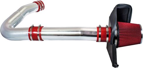 Cold Air Intake System with Heat Shield Kit + Filter RED Compatible For 11-21 Challenger/Charger/11-21 300/14-15 300C 3.6L V6 in Saudi Arabia