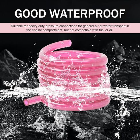 Carburetor Fuel line, 9.84ft Long 0.2" ID Fuel Vent Line Hose, Waterproof Flexible High-temperature Resistant Rubber Dirt Bike Fuel Line, Compatible with Motorcycle ATV Dirt Bike (Pink) in Saudi Arabia