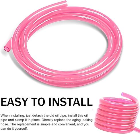 Carburetor Fuel line, 9.84ft Long 0.2" ID Fuel Vent Line Hose, Waterproof Flexible High-temperature Resistant Rubber Dirt Bike Fuel Line, Compatible with Motorcycle ATV Dirt Bike (Pink) in Saudi Arabia