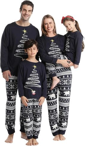 Family Christmas Pajamas Matching Sets, Christmas PJs Long Sleeves Sleepwaear Pyjamas Jammies Holiday Family Sets in Saudi Arabia