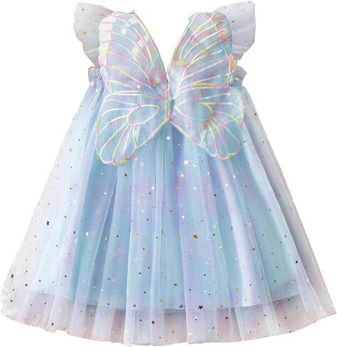 Baby Girls Tulle Tutu Dress Summer Birthday Party Babydoll Dresses Size 6M-5T in Kuwait