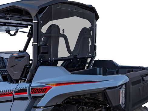 SuperATV Scratch-Resistant Rear Windshield for 2021+ Yamaha Wolverine RMAX 2 | Light Tint Scratch Resistant | USA Made | 1/4" Polycarbonate- 250x stronger Than Glass | Easy to Install in Saudi Arabia