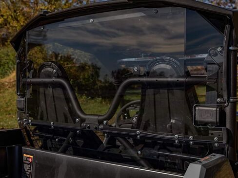 SuperATV Scratch-Resistant Rear Windshield for 2021+ Yamaha Wolverine RMAX 2 | Light Tint Scratch Resistant | USA Made | 1/4" Polycarbonate- 250x stronger Than Glass | Easy to Install in Saudi Arabia