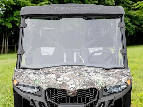 زجاج أمامي كامل للخدمة الشاقة SuperATV لعام 2021+ CFMOTO UForce 600 | بولي كربونات سميك 1/4 بوصة | أقوى 250 مرة من الزجاج | | ختم لمبة مثبت مسبقًا | صنع في الولايات المتحدة الأمريكية in Kuwait