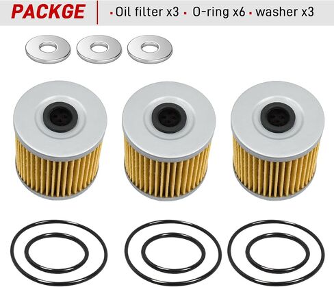 3 PCS Oil Filter Replacement Kit for KAWASAKI ATV Bayou 300/220/250 KLF220 KLF250 KLF300-C KLF300-B & Lakota 300 KEF300A OEM#16099-004 in Saudi Arabia