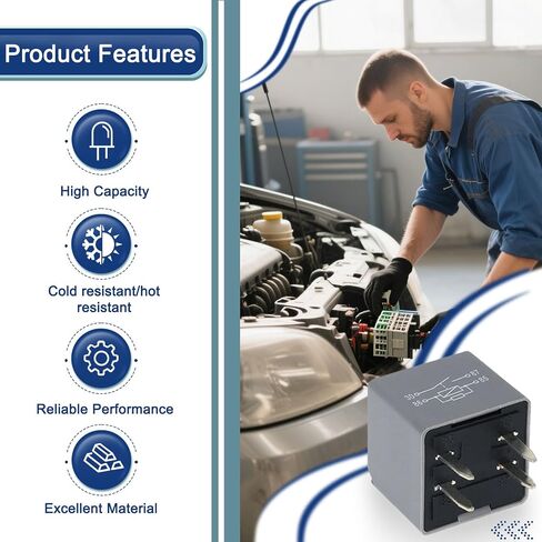 15328864 Automotive Relay 40A 12V 4-Pin SPDT for A/C Compressor, Starter & Fan Control, Multi-Purpose Relay Compatible with Silverado Impala Malibu Corvette Cobalt Sierra Yukon Canyon in Saudi Arabia