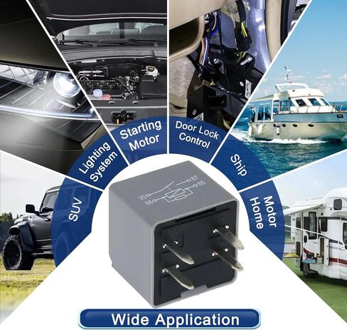 15328864 Automotive Relay 40A 12V 4-Pin SPDT for A/C Compressor, Starter & Fan Control, Multi-Purpose Relay Compatible with Silverado Impala Malibu Corvette Cobalt Sierra Yukon Canyon in Saudi Arabia