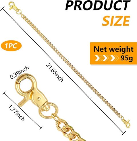 Pants Wallet Chain for Men Women Boy Girl,Heavy Duty Pocket Chain Metal Wallet Keychain Jean Punk in Saudi Arabia
