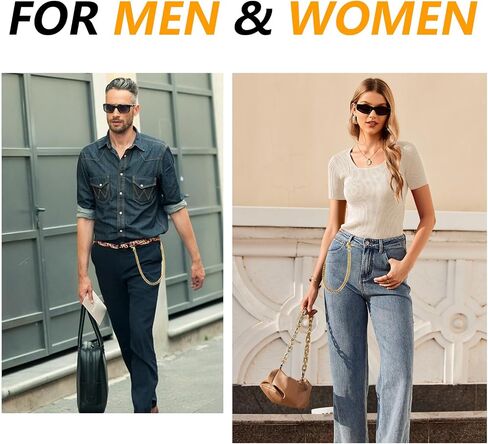 Pants Wallet Chain for Men Women Boy Girl,Heavy Duty Pocket Chain Metal Wallet Keychain Jean Punk in Saudi Arabia